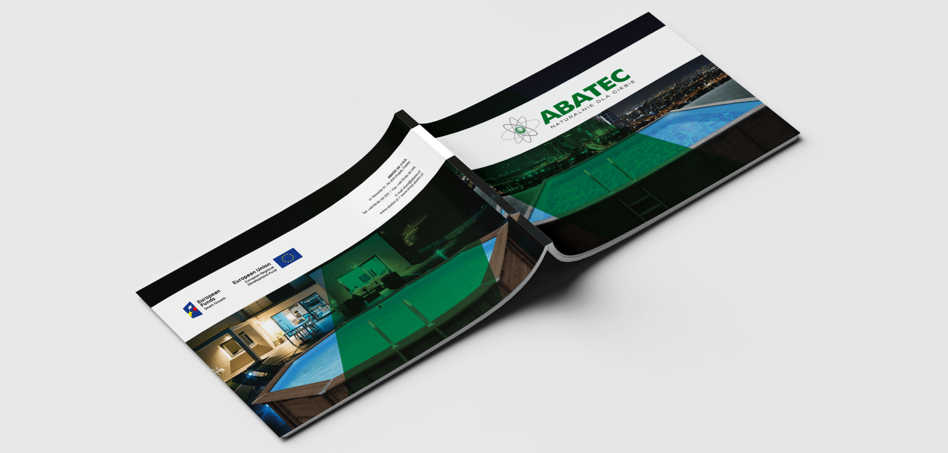 Grafika przedstawia elegancki katalog firmy ABATEC.