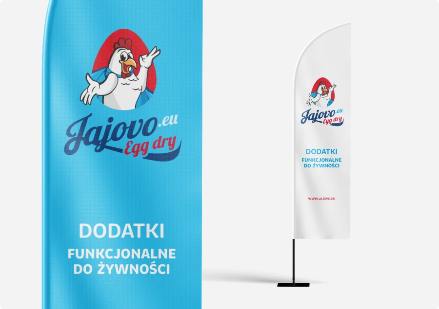 Nowe logo Jajovo Lager Technik i Trazmet Logistics z odświeżoną typografią i kolorystyką. Czerwony akcent podkreśla technologię, a błękit transport i logistykę.