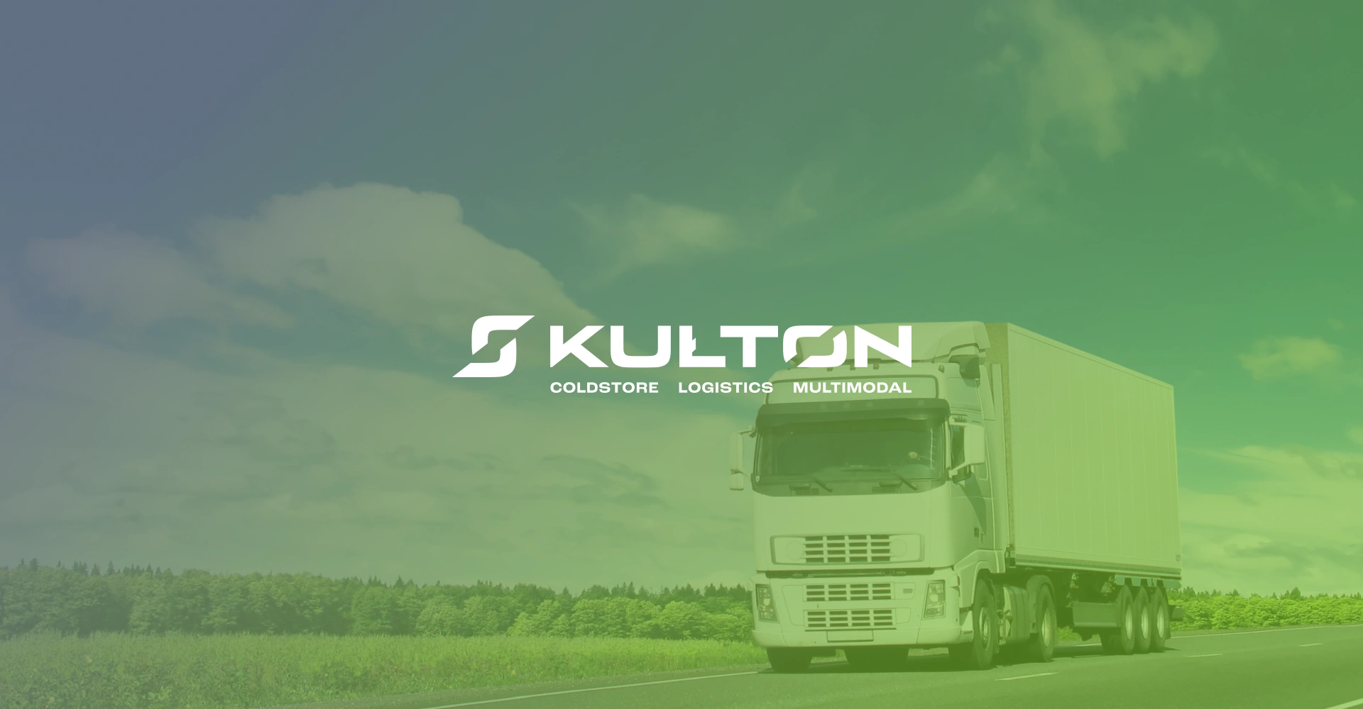 Nowe logo Kulton, z hasłami "Coldstore | Logistics | Multimodal", podkreśla nowoczesność i wielofunkcyjność firmy. Dynamiczny design łączy logistykę i innowację.