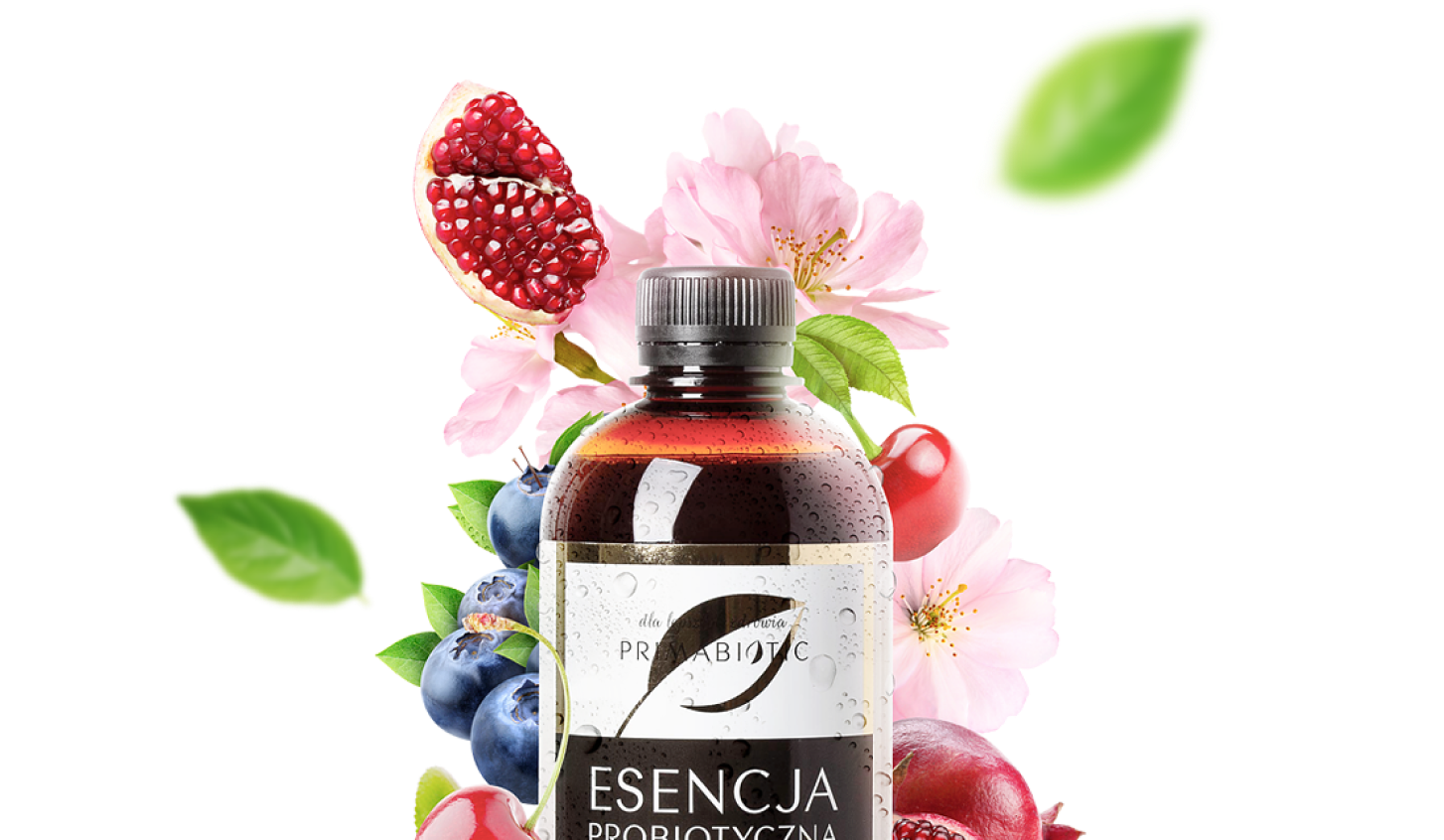 Strony katalogu Natubay – zapowiedź nowych produktów i prezentacja Esencji Probiotycznej. Naturalna estetyka, elegancki design i harmonijne pastelowe kolory.